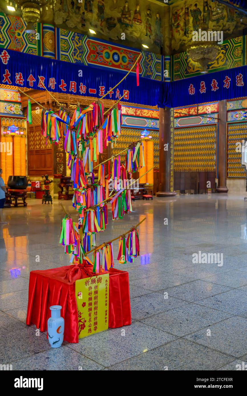 Placing Wishing Ribbons at Kek Lok Si Temple, Penang, Malaysia Stock ...