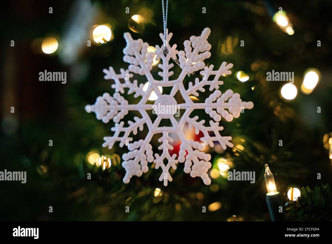 Christmas Snowflake Ornament Stock Photo