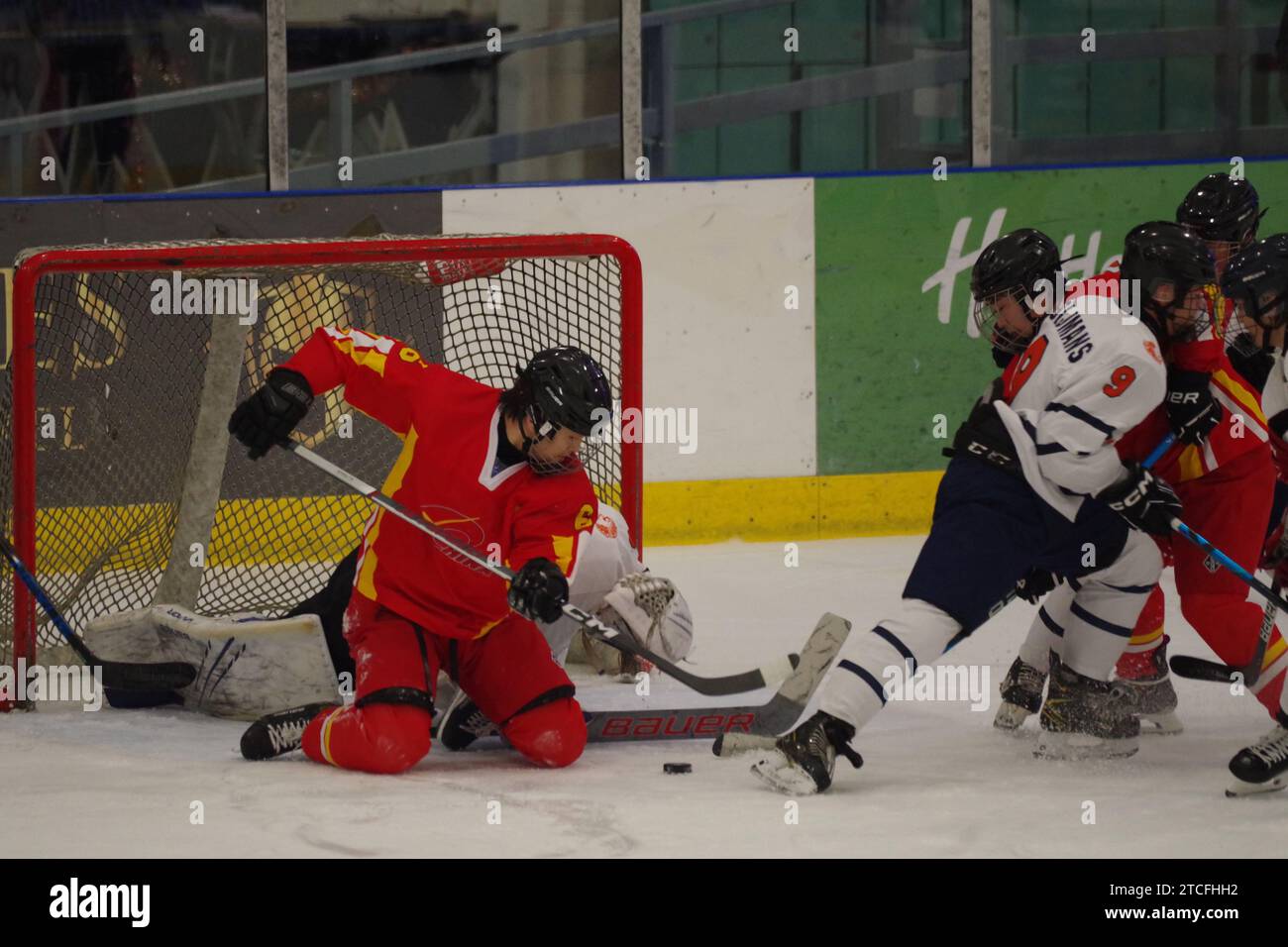 Dumfries, 12 December 2023. Netherlands defending against China in a