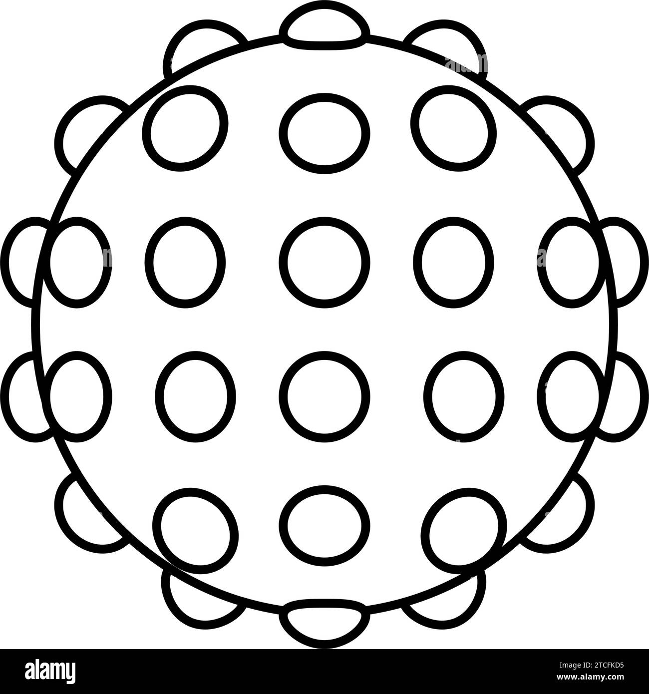 tactile toy fidget line icon vector illustration Stock Vector Image ...