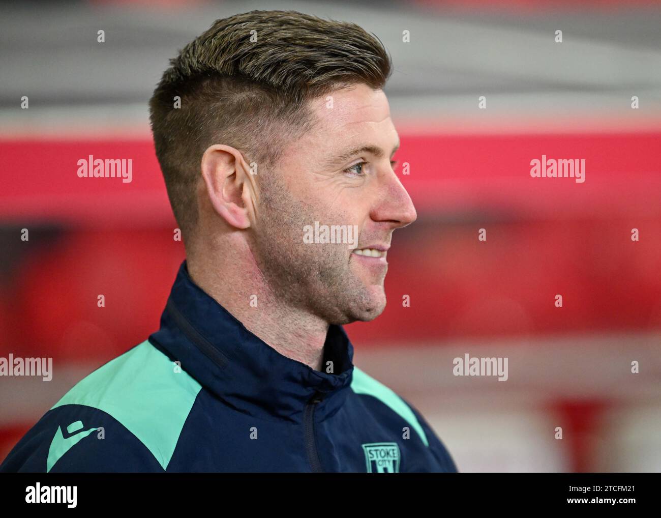 Paul Gallagher caretaker manager of Stoke City, during the Sky Bet Championship match Stoke City