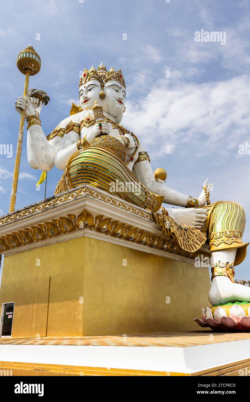 Wat Saman Rattanaram, giant statue of Hindu God Brahma, Chachoengsao