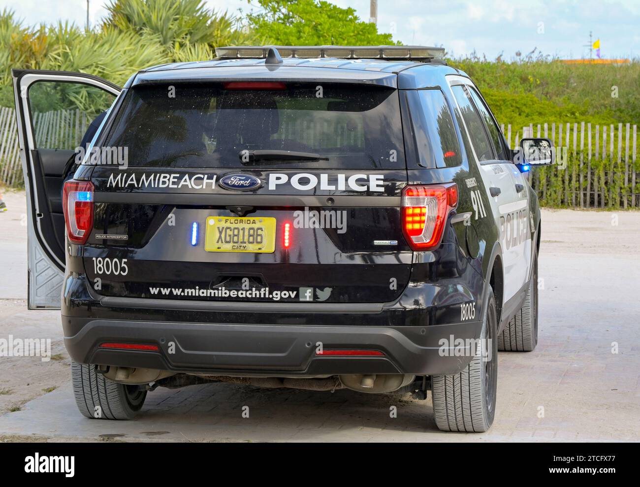 Miami, Florida, USA 1 December 2023 Police patrol cruiser 4x4
