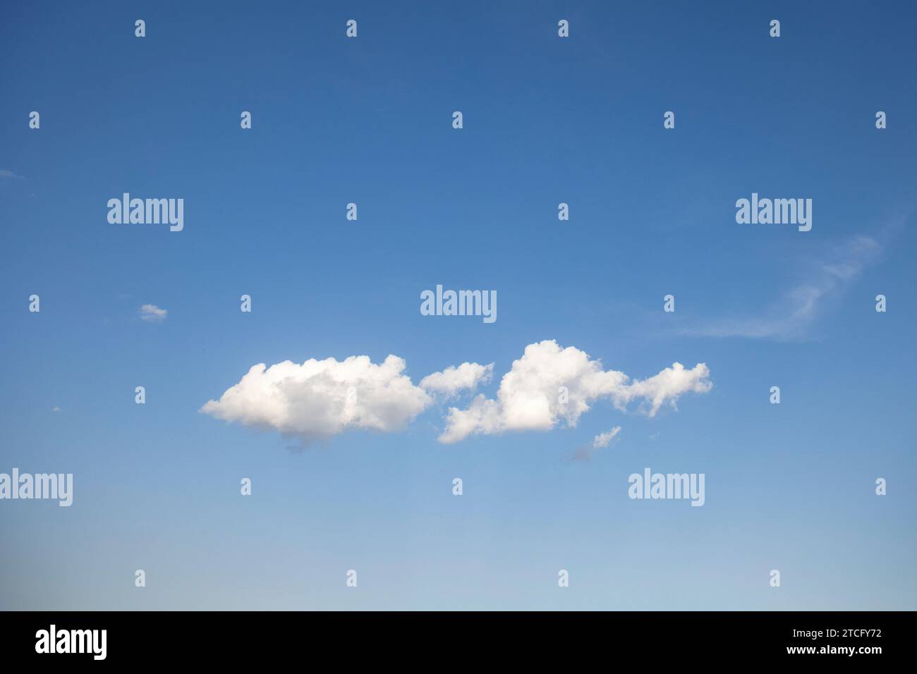 minimalist landscape, blue sky and white cloud Stock Photo - Alamy
