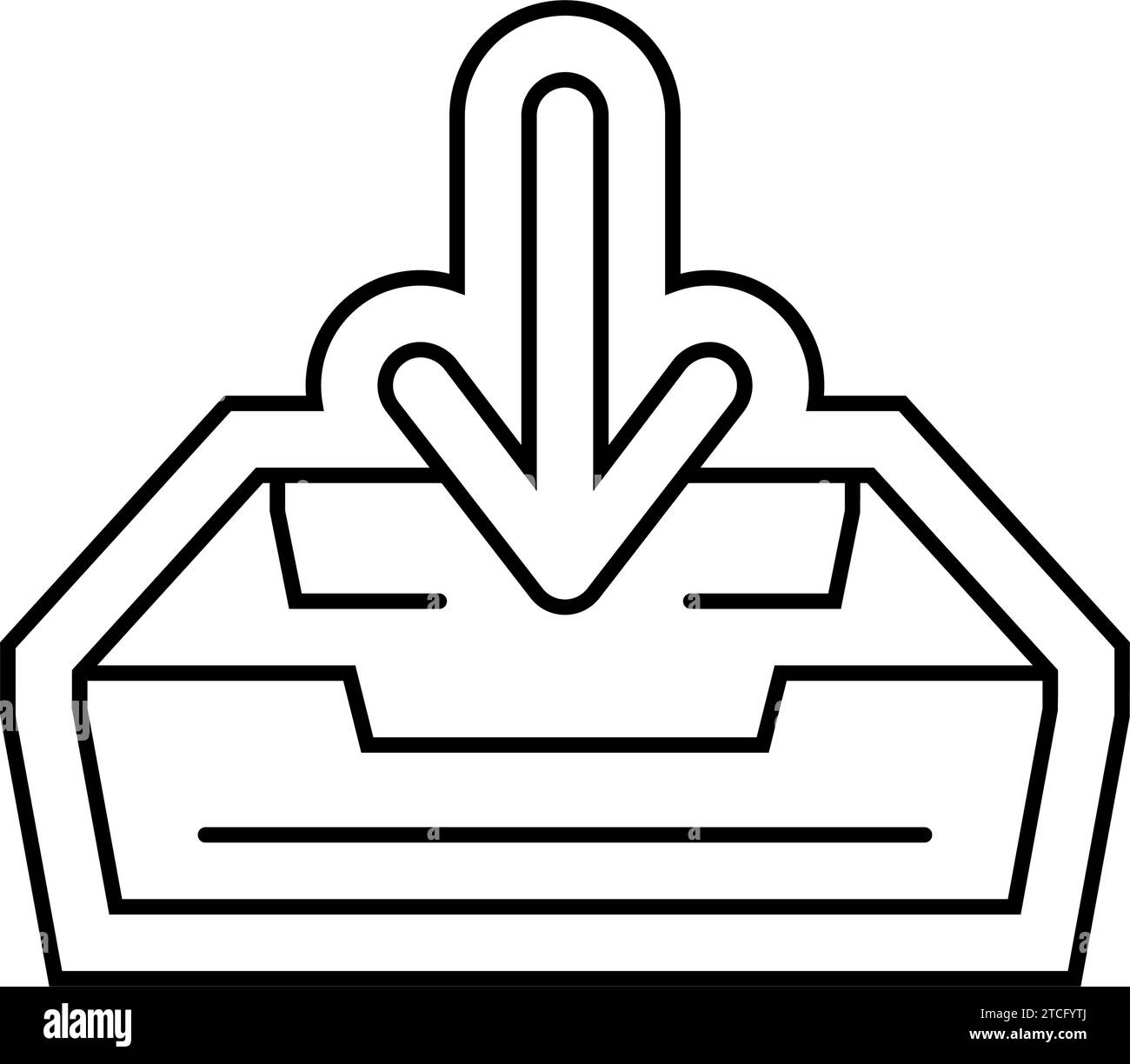 open letter box loading mailbox line icon vector illustration Stock Vector Image & Art Alamy