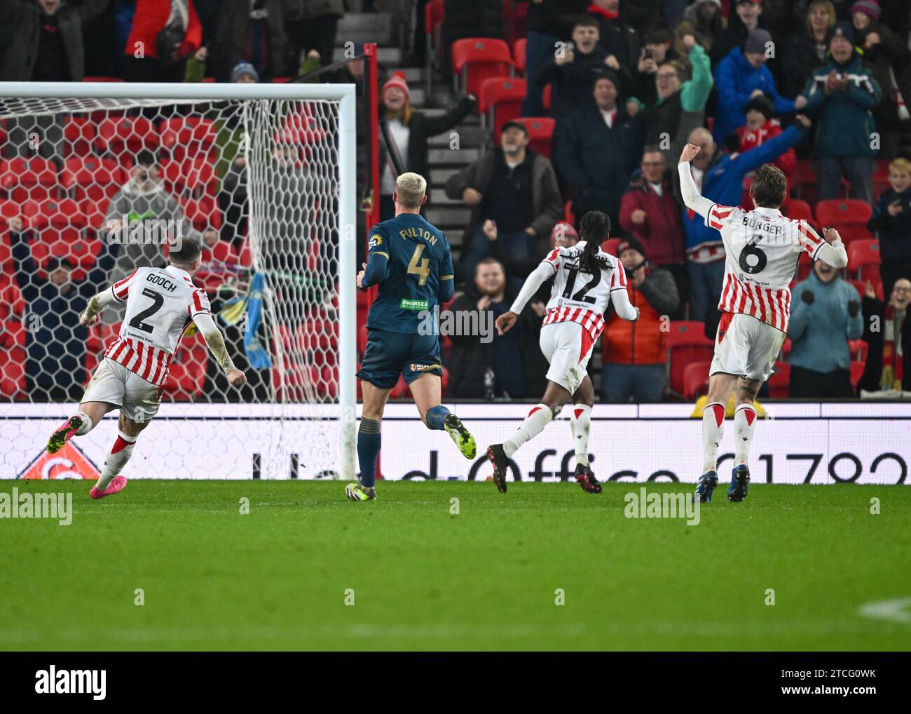 Daniel Johnson #12 of Stoke City celebrates his goal and the opening ...