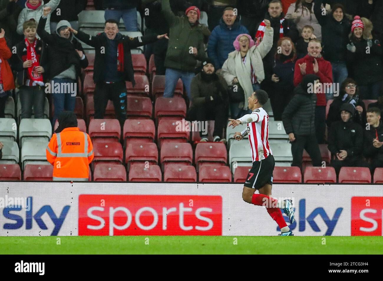 Sunderland, UK. 12th Dec, 2023. Sunderland midfielder Jobe Bellingham