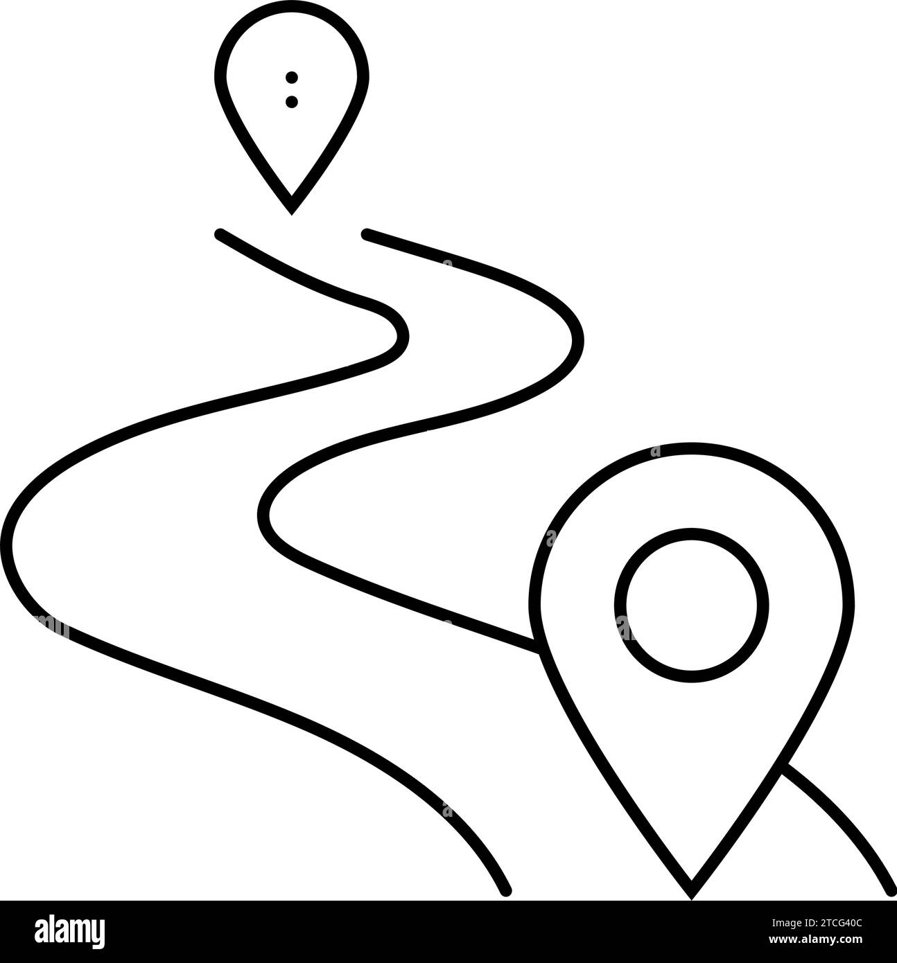 map pointer delivery line icon vector illustration Stock Vector Image ...