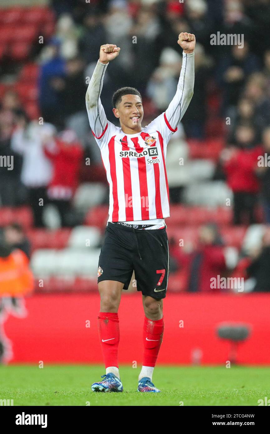 Sunderland, UK. 12th Dec, 2023. Sunderland midfielder Jobe Bellingham