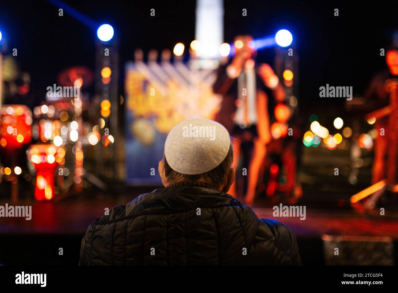 Hanukkah lighting paris