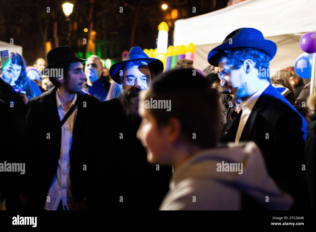 Hanukkah lighting paris