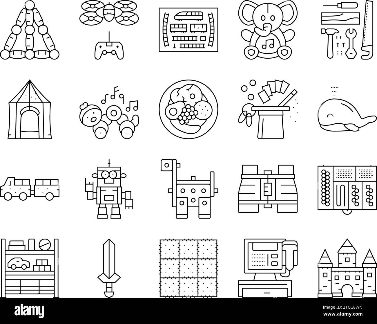 toy baby child kid play icons set vector Stock Vector Image & Art - Alamy