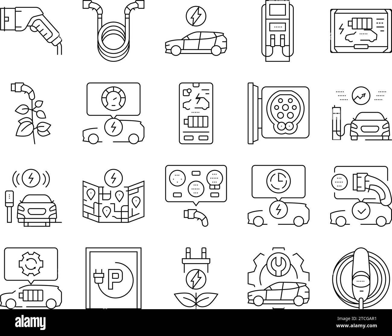 electric-vehicle-charging-station-icons-set-vector-stock-vector-image