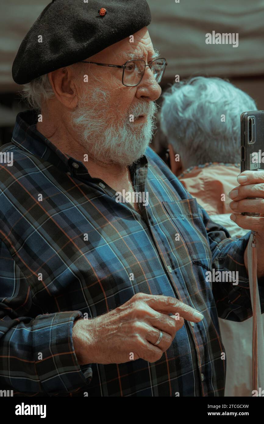 Candid older man taking hi-res stock photography and images - Alamy