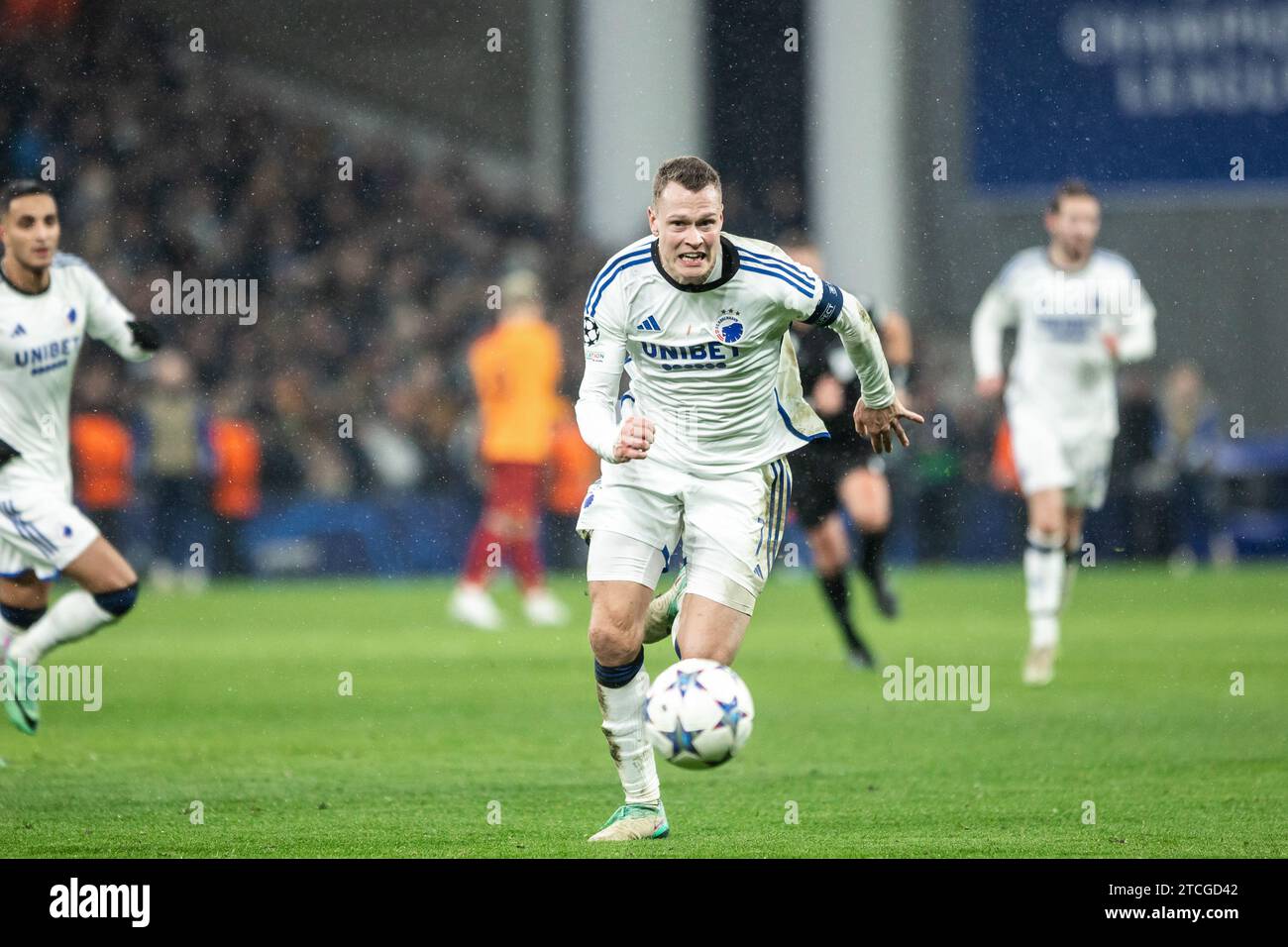 Copenhagen, Denmark. 12th Dec, 2023. Viktor Claesson (7) of FC Copenhagen seen during the UEFA Champions League match between FC Copenhagen and Galatasaray at Parken in Copenhagen. (Photo Credit: Gonzales Photo/Alamy Live News Stock Photo