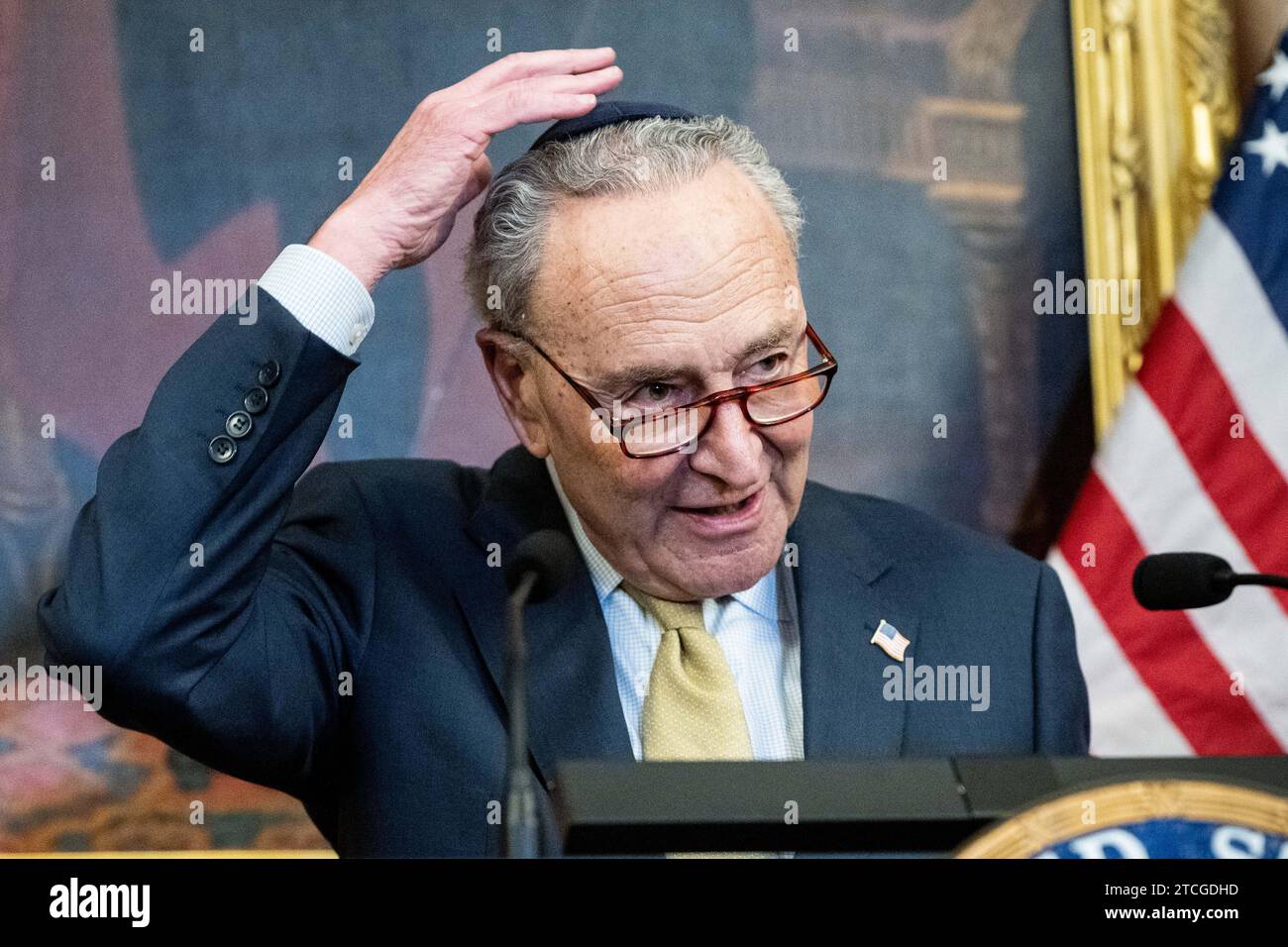 Washington, United States. 12th Dec, 2023. Senate Majority Leader Chuck