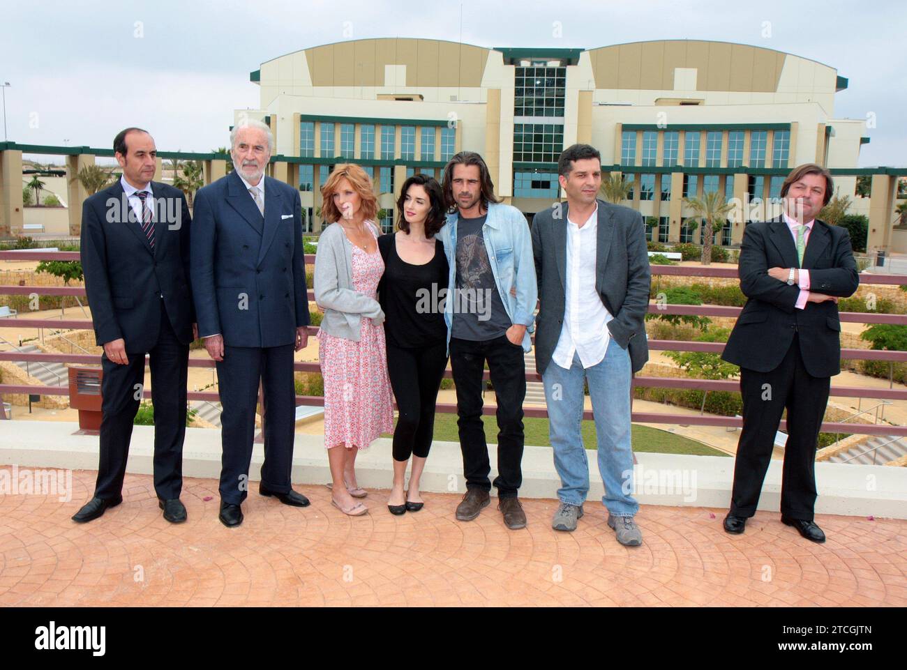 Alicante 05/14/2008 Triage film presentation. Colin Farell, Paz Vega, Christopher Lee, Kelly Relly, director Danis Tanovic, José María Rodriguez Galant and José Luis Villanueva Photo Juan Carlos Soler archdc. Credit: Album / Archivo ABC / Juan Carlos Soler Stock Photo