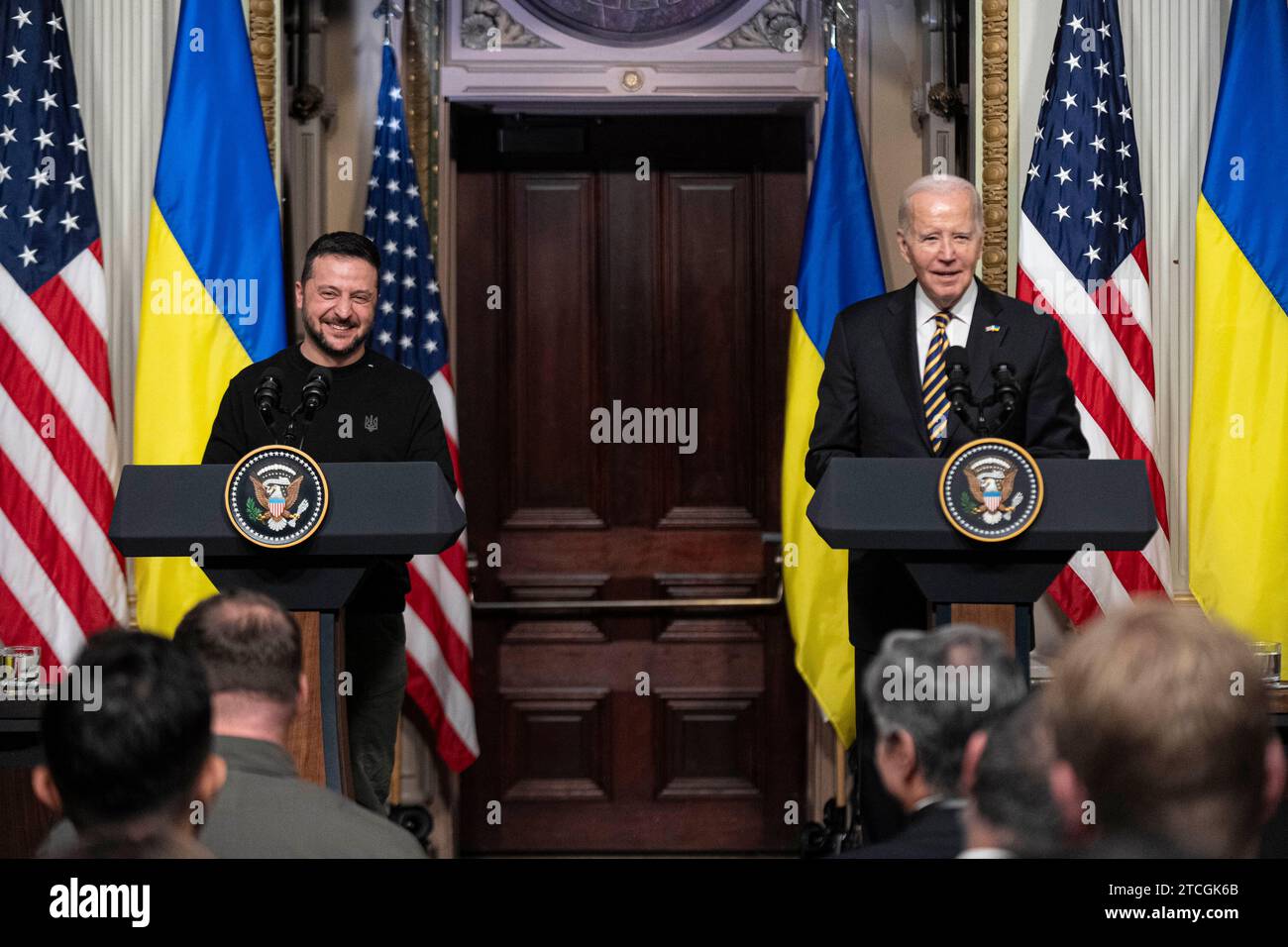 President Joe Biden and Ukrainian President Volodymyr Zelenskyy attend ...