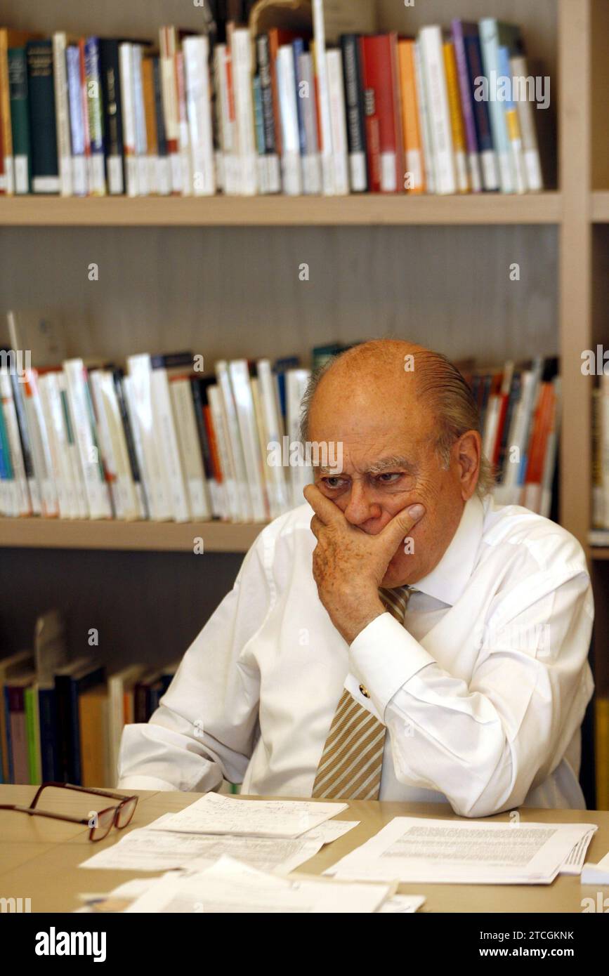 06/13/2007. Barcelona 14.06.07......Interview with Jordi Pujol....Ftos.Elena Carreras....Archdc. Credit: Album / Archivo ABC / Elena Carreras Stock Photo