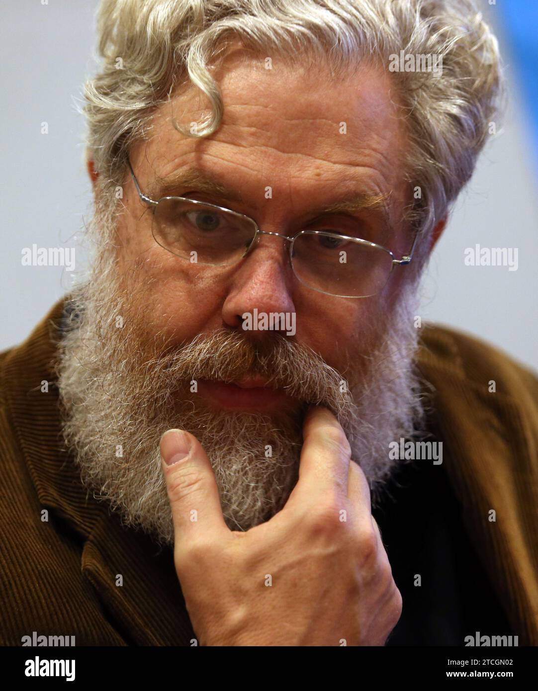 madrid, 8-11.2013.-interview with palentologist george churc.-photo ...