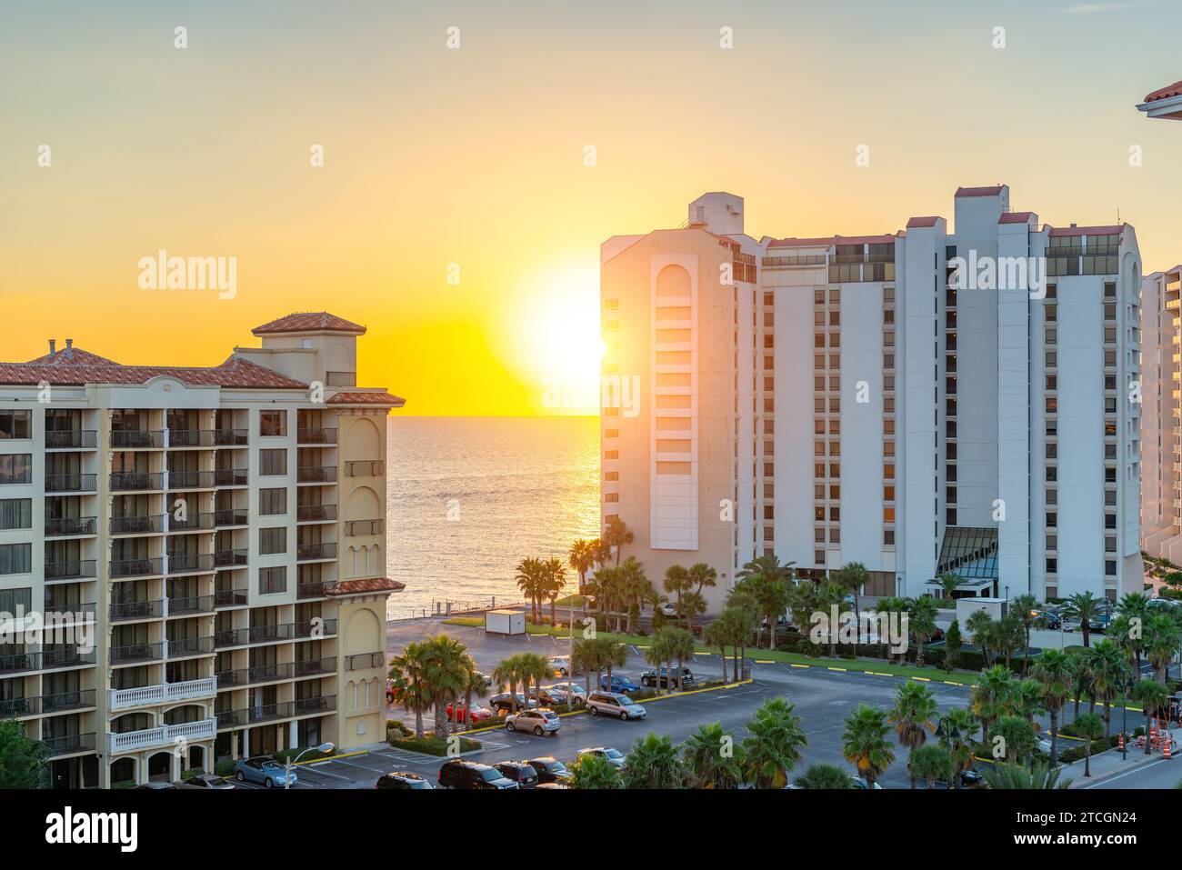 sunset of Clearwater Beach, Tampa Florida, US Stock Photo