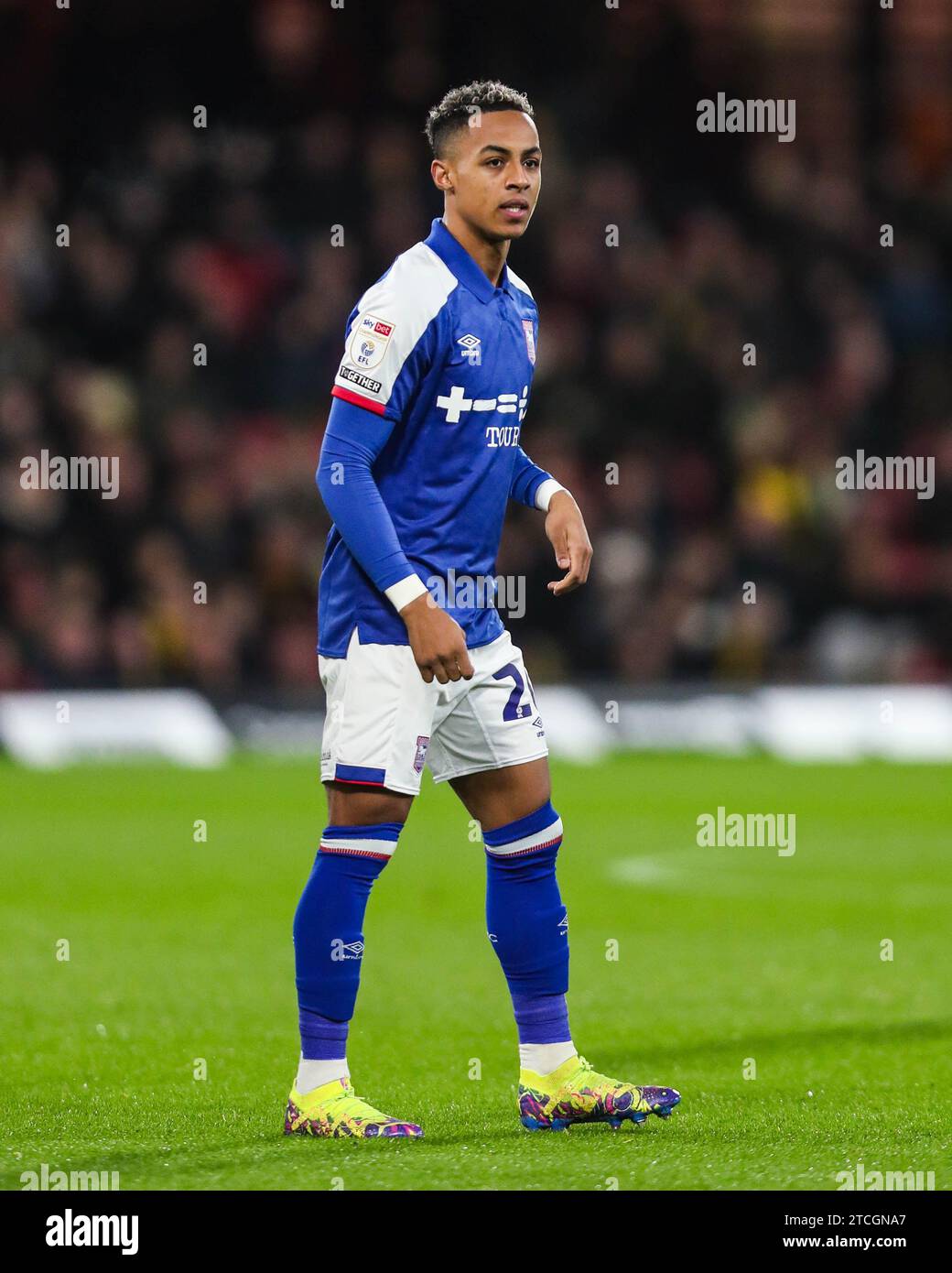 Ipswich Town's Omari Hutchinson in action during the Watford FC v