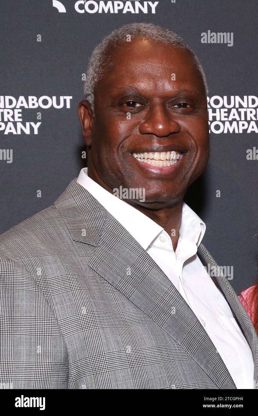 **FILE PHOTO** Andre Braugher Has Passed Away. NEW YORK, NY- MARCH 12: Andre Braugher, Debra Messing, and Enrico Colantoni at the photo call for the Roundabout Theatre Company production Birthday Candles held at the American Airlines Theatre on March 12, 2020, in New York City. Credit: Joseph Marzullo/MediaPunch Stock Photo