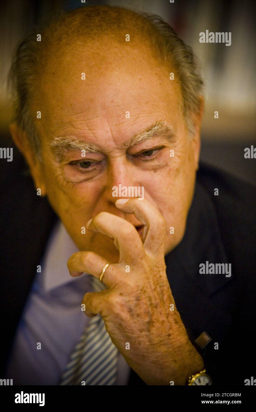 Barcelona, 10/14/2009.- portrait of Jordi Pujol Photo: job Vermeulen. Credit: Album / Archivo ABC / Job Vermeulen Stock Photo