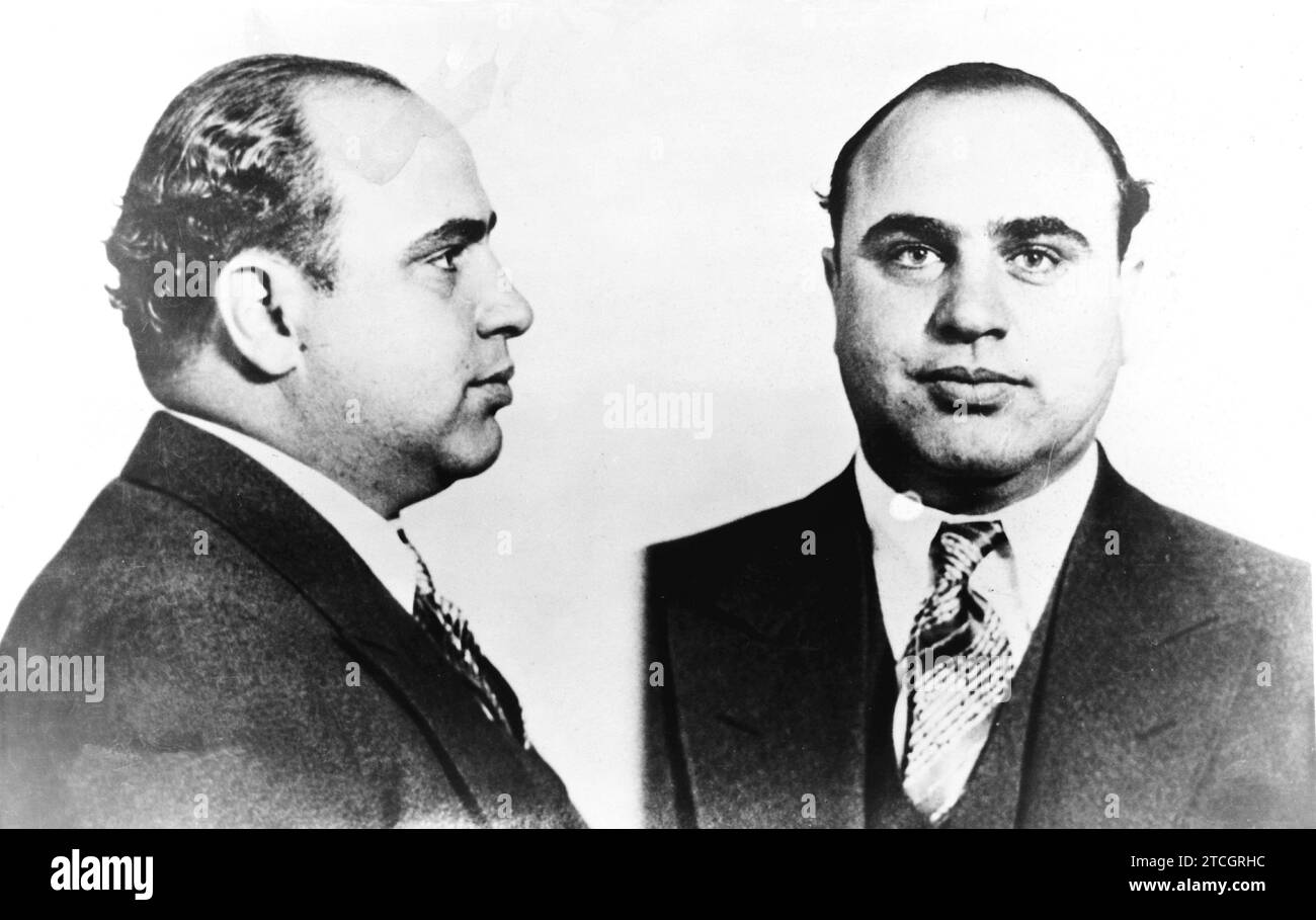 Al Capone police identification photographs (1931). Credit: Album / Archivo ABC Stock Photo