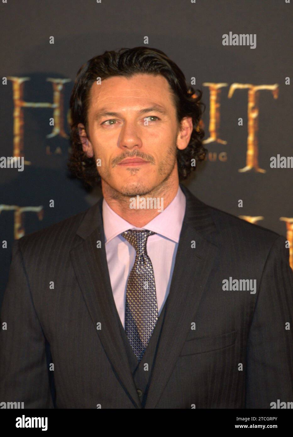 11/12/2013. Kinepolis. Madrid. Spain. Premiere of the hobbit: the desolation of smaug. Actors Luke Evans and Richard Armitage have posed for fans and photographers ahead of the film. Photo: Saint Bernard. Archdc. Credit: Album / Archivo ABC / Eduardo San Bernardo Stock Photo