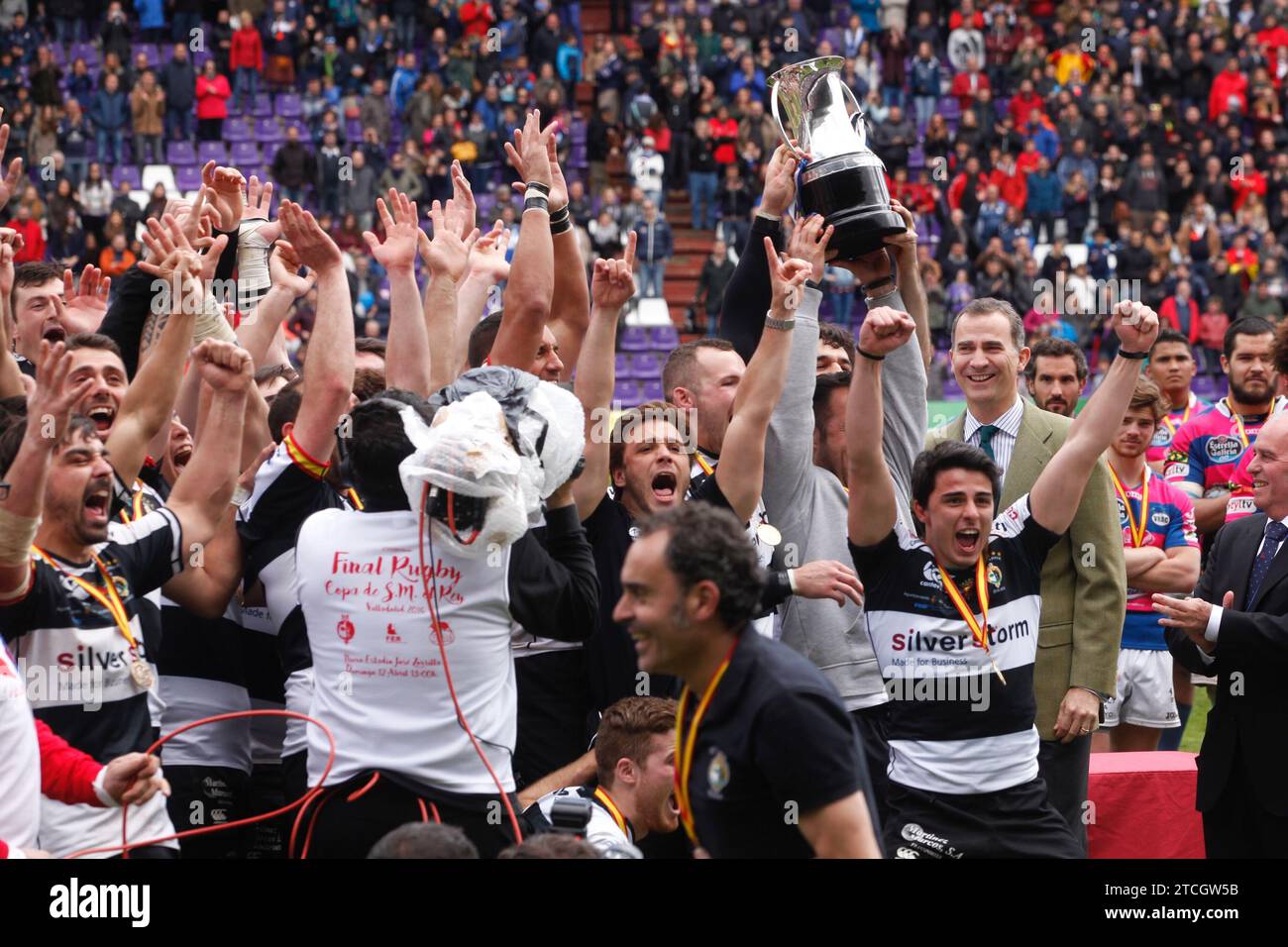 Valladolid, 04/17/2016. Final of the King's Rugby Cup, between Vrac Quesos Entrepinares and El Salvador. Photo Fernando Blanco Archdc. Credit: Album / Archivo ABC / Fernando Blanco Stock Photo