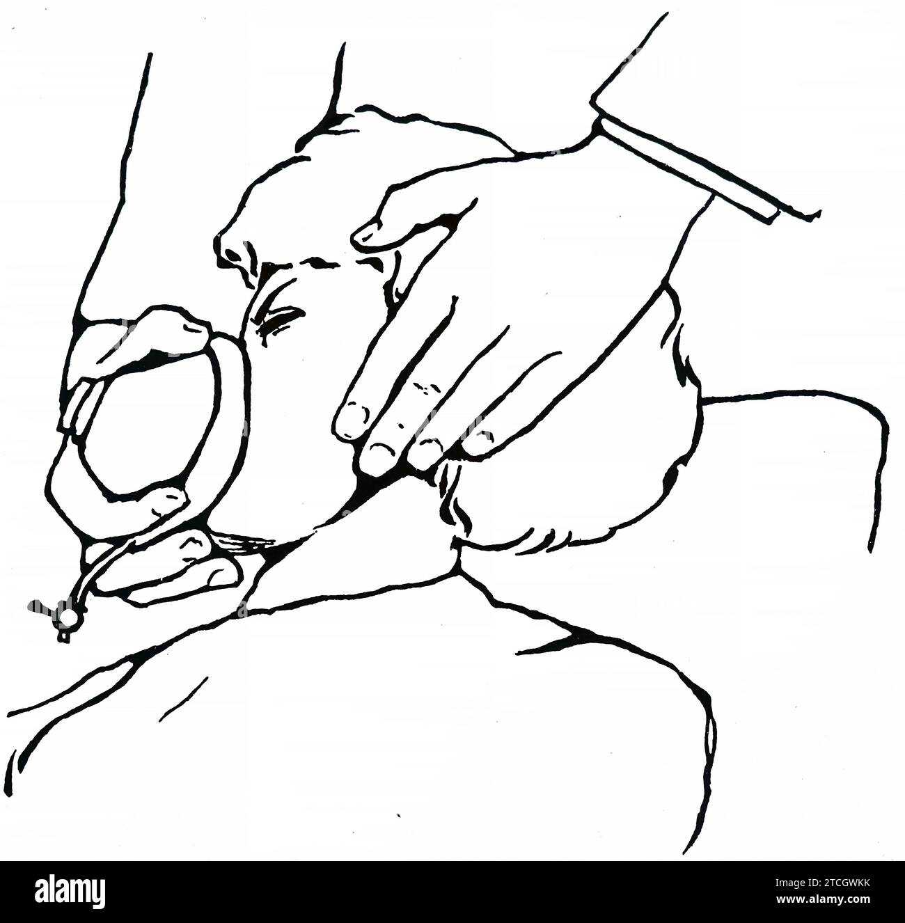 Method of holding face-piece of Clover's small inhaler in the ...