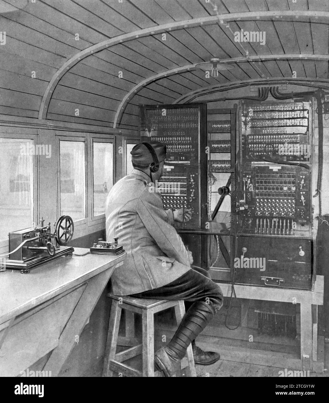 France, March 1918. World War I, on the Western Front. Interior of a ...