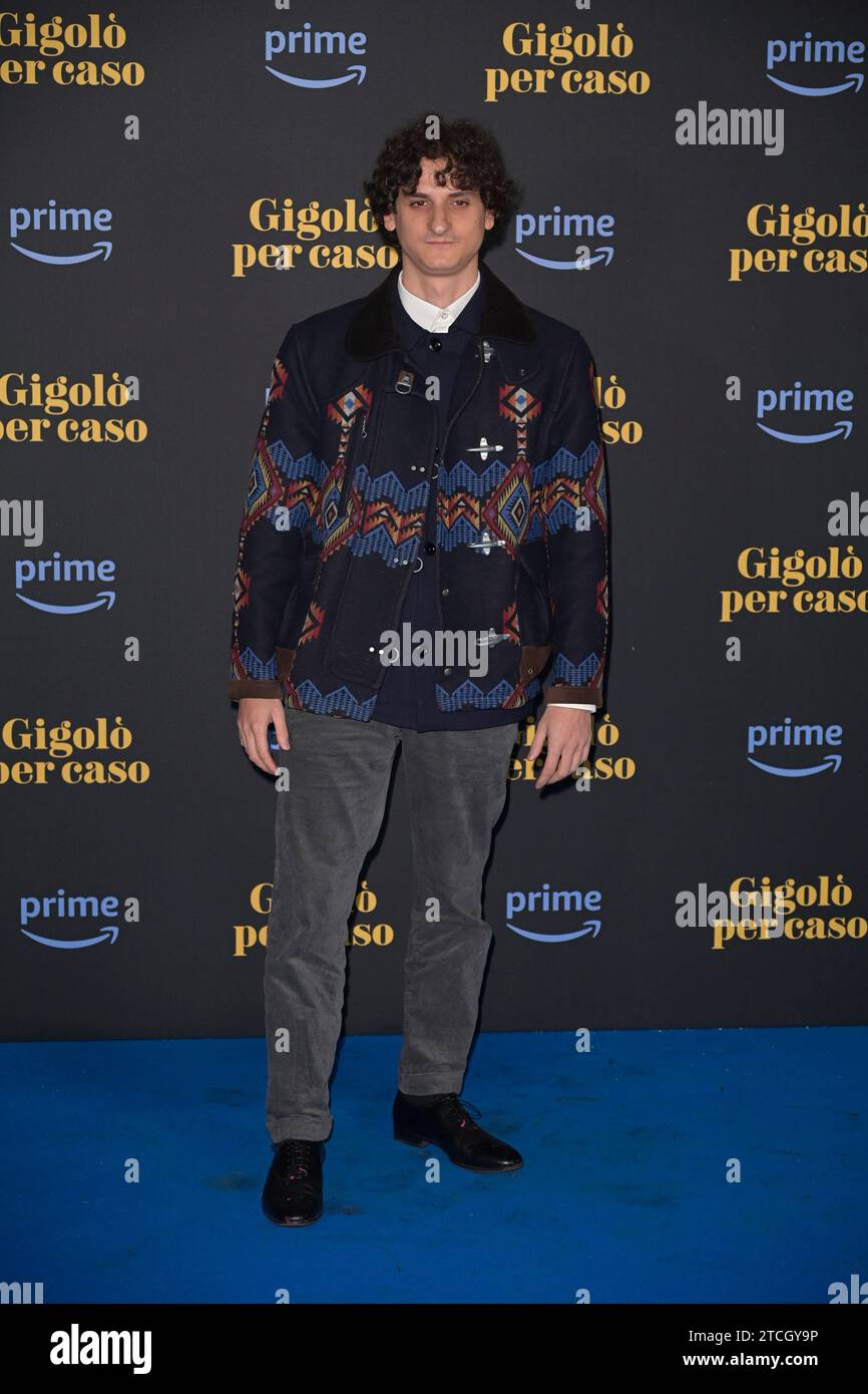 Rome, Italy. 12th Dec, 2023. Antonio Bannò attends the blu carpet of the Prime Video new series Gigolò per caso at Castello di Tor Crescenza. Credit: SOPA Images Limited/Alamy Live News Stock Photo