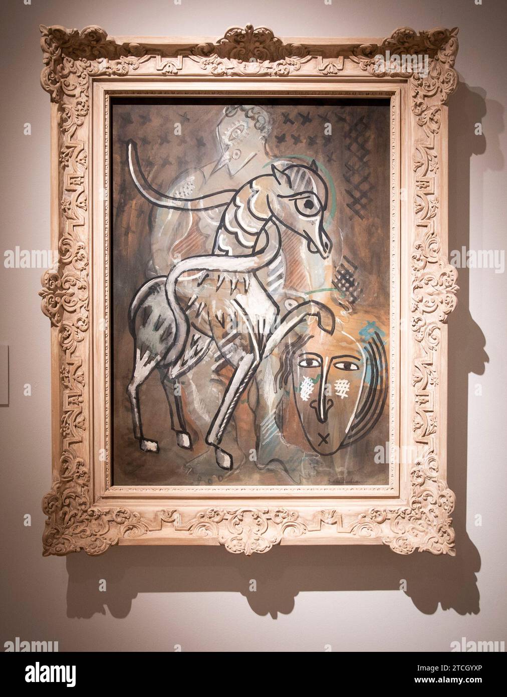 Madrid, 02/08/2022. Arrival of the painting by Paul Gauguin (1892) from Andorra to the Thyssen-Bornemisza Museum. In the image, 'Series transparencies', 1925-1927, by Francis Picabia. Photo: Ignacio Gil. ARCHDC. Credit: Album / Archivo ABC / Ignacio Gil Stock Photo