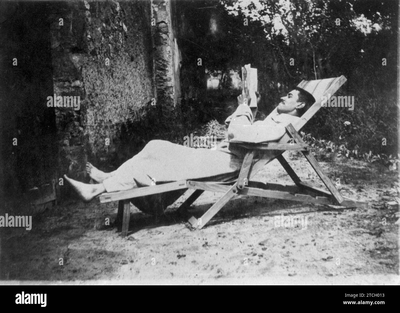 12/31/1900. Ramón Pérez de Ayala At twenty years old in his house in Asturias. Credit: Album / Archivo ABC / Basabe Stock Photo