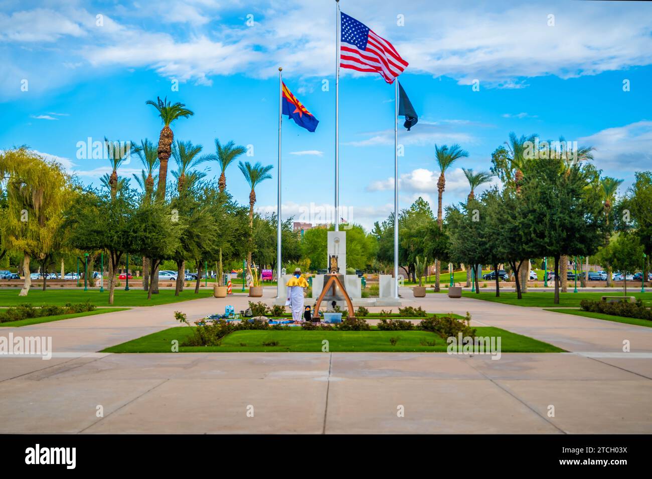 Phoenix, AZ, USA - Nov 3, 2022: The huge outside preserve grounds of Arizona State Capitol Stock Photo