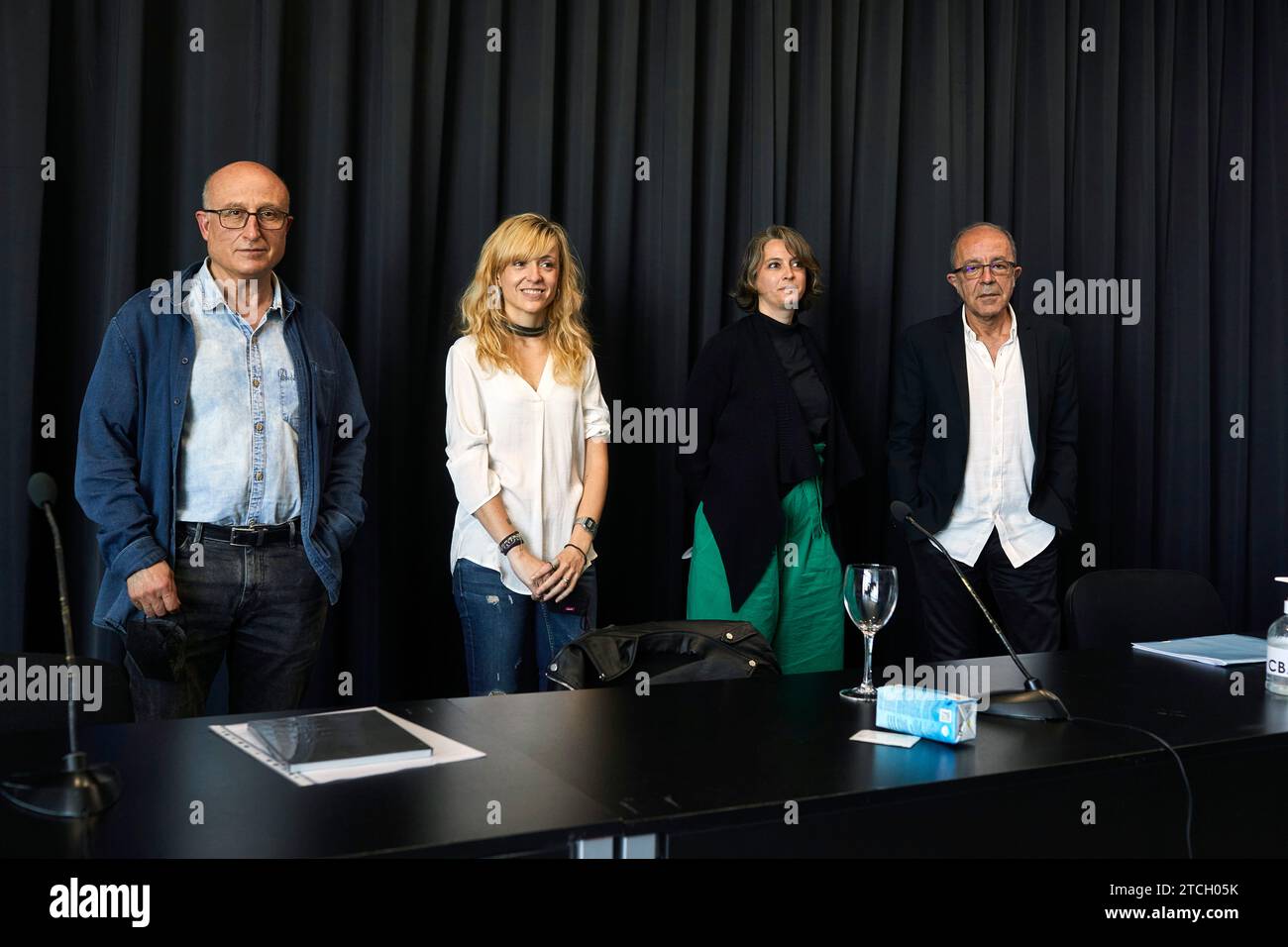 Madrid, 05/26/2021. Circle of Fine Arts. Presentation of the Photography and Image Center Platform. At the table (left to right) Juan Manuel Castro Prieto, Andrea Obieto, Sandra Maunat and Alejandro Castellote. César Lucas, Ramón Masats and Juan María Rodríguez, among others, also attend. Photo: Guillermo Navarro. ARCHDC. Credit: Album / Archivo ABC / Guillermo Navarro Stock Photo