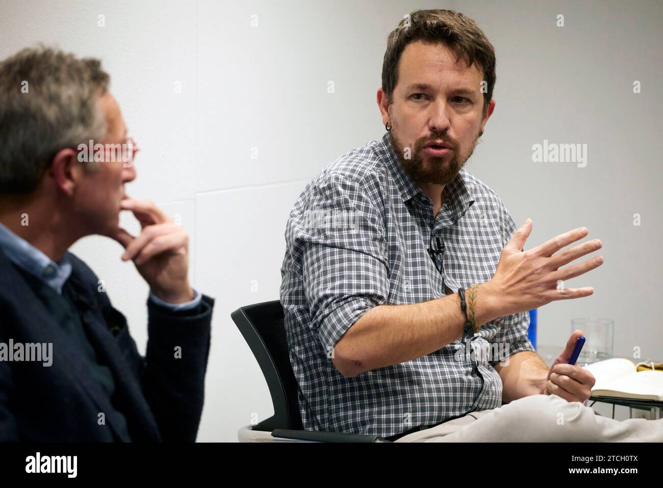 Madrid, 11/16/2021. Blanquerna Cultural Center. Presentations sponsored by the Generalitat of Catalonia on an essay following the Catalan conflict. José María Lasalle and Pablo Iglesias attend. Photo: Guillermo Navarro. ARCHDC. Credit: Album / Archivo ABC / Guillermo Navarro Stock Photo
