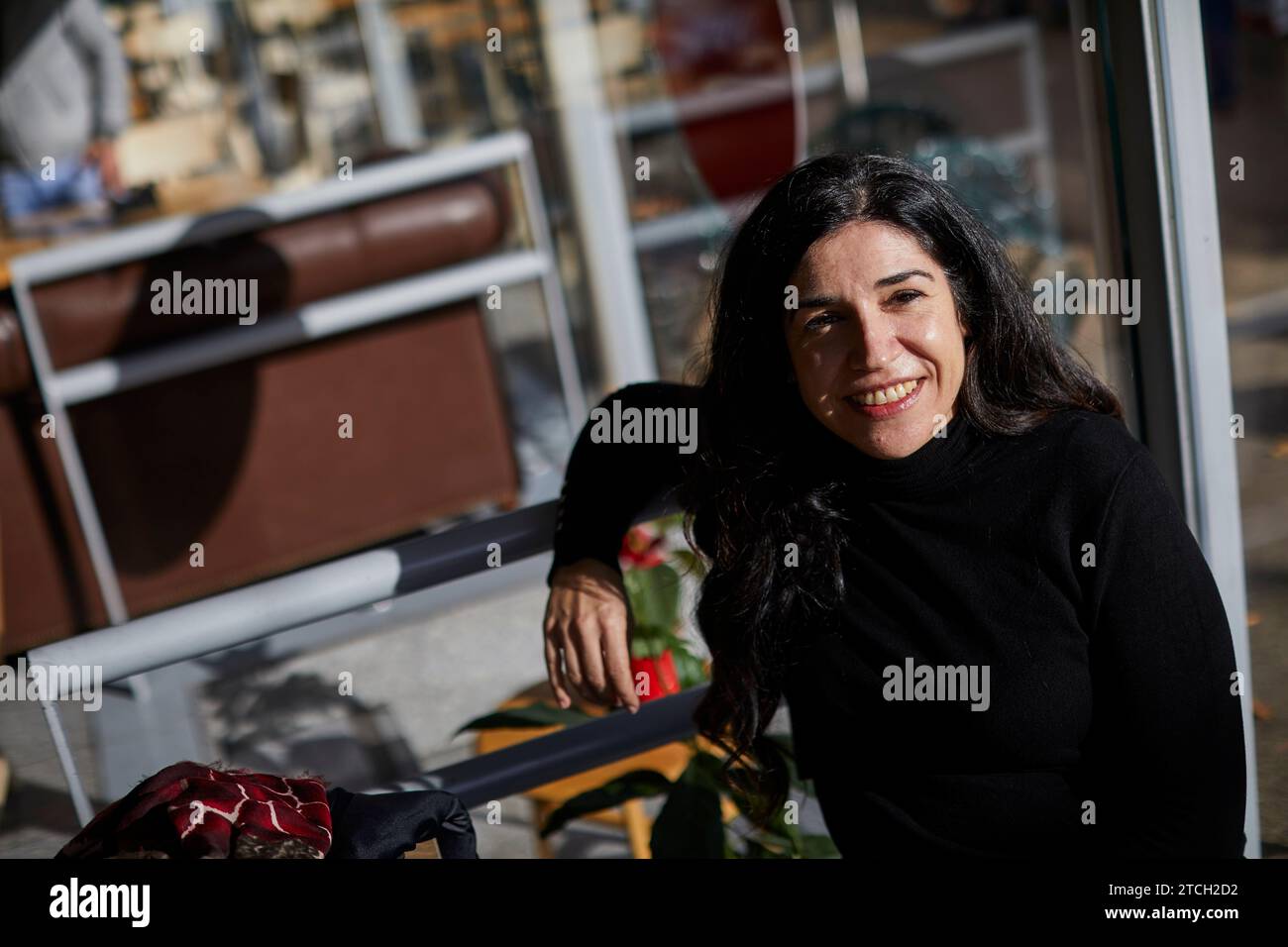 Madrid, 12/27/2021. Café Gijón terrace. Portraits posed and during an interview with Virginia Ramírez, archivist and researcher. Photo: Guillermo Navarro. ARCHDC. Credit: Album / Archivo ABC / Guillermo Navarro Stock Photo