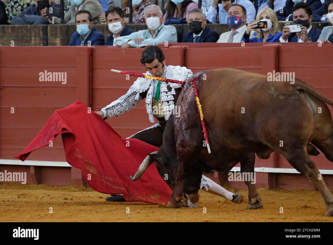 Seville, 10/03/2021. Bullfight at the San Miguel Fair held in La Maestranza, for the bullfighters Morante de la Puebla, Manuel Escribano and Pepe Moral. Photo: Juan Flores. ARCHSEV. Credit: Album / Archivo ABC / Juan Flores Stock Photo