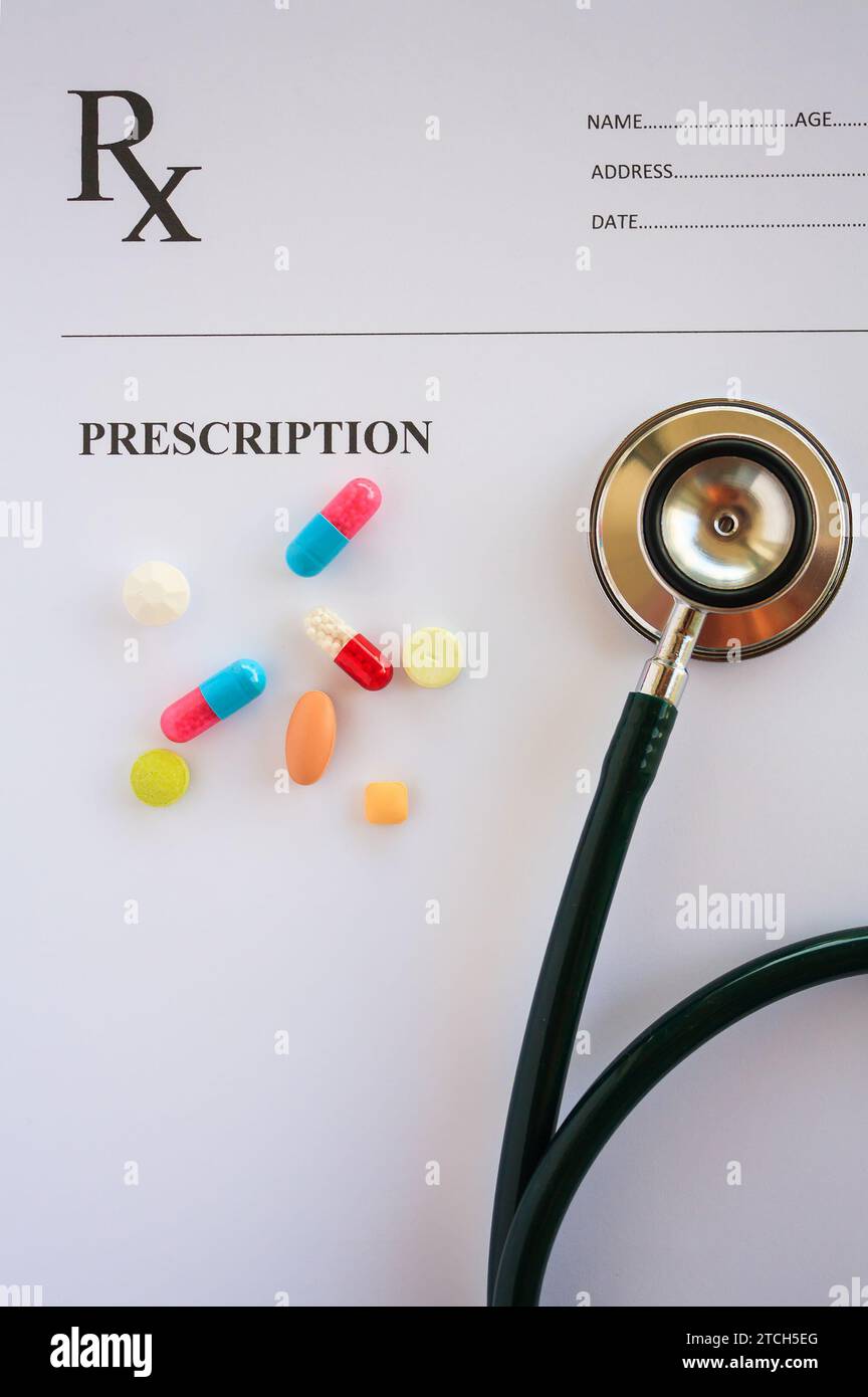 Prescription pad on a table hi-res stock photography and images - Alamy