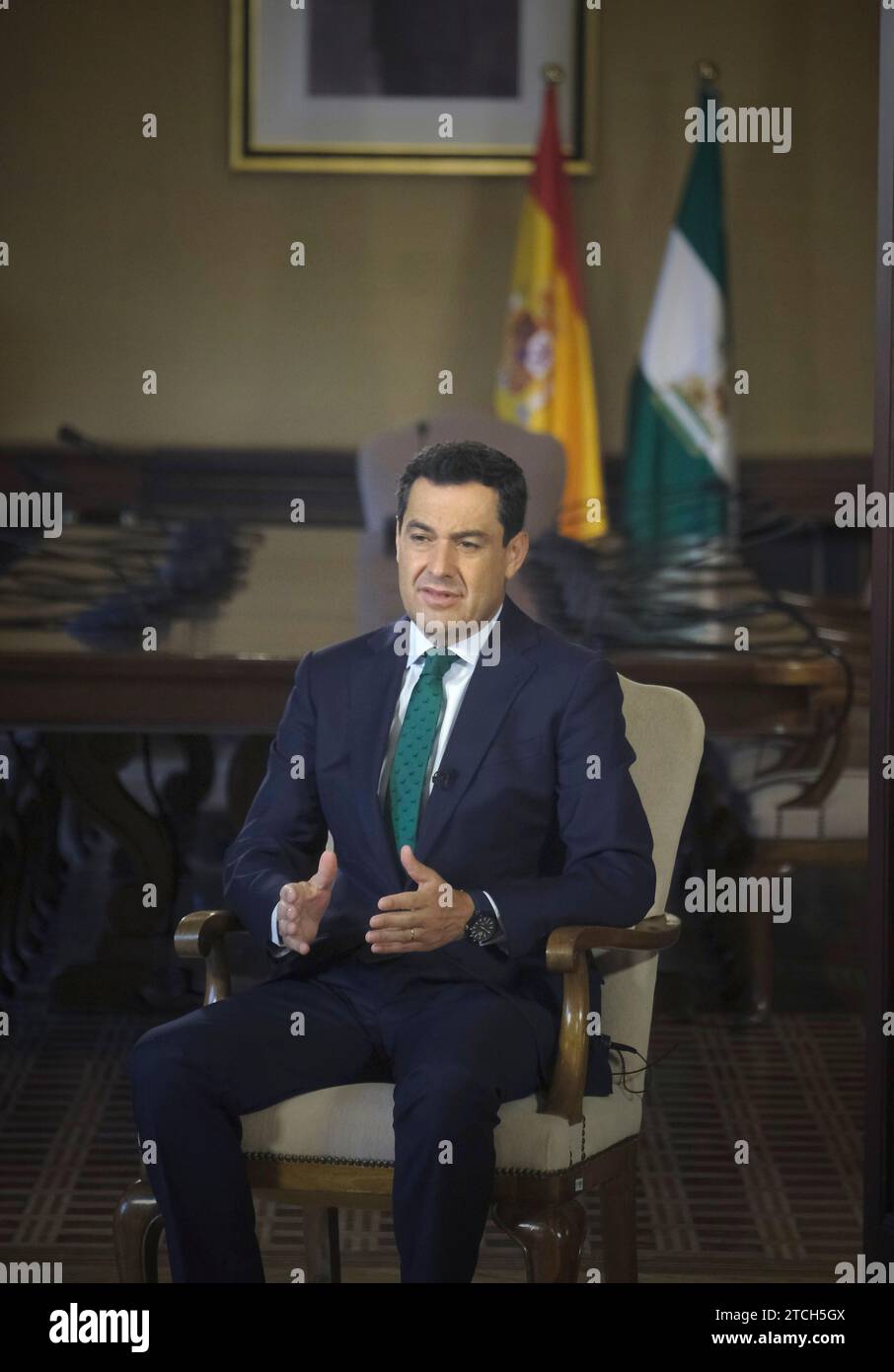 Seville, 06/23/2022. Interview with Juanma Moreno, president of the Andalusian regional government. Photo: JM Serrano. Archsev. Credit: Album / Archivo ABC / Juan Manuel Serrano Becerra Stock Photo