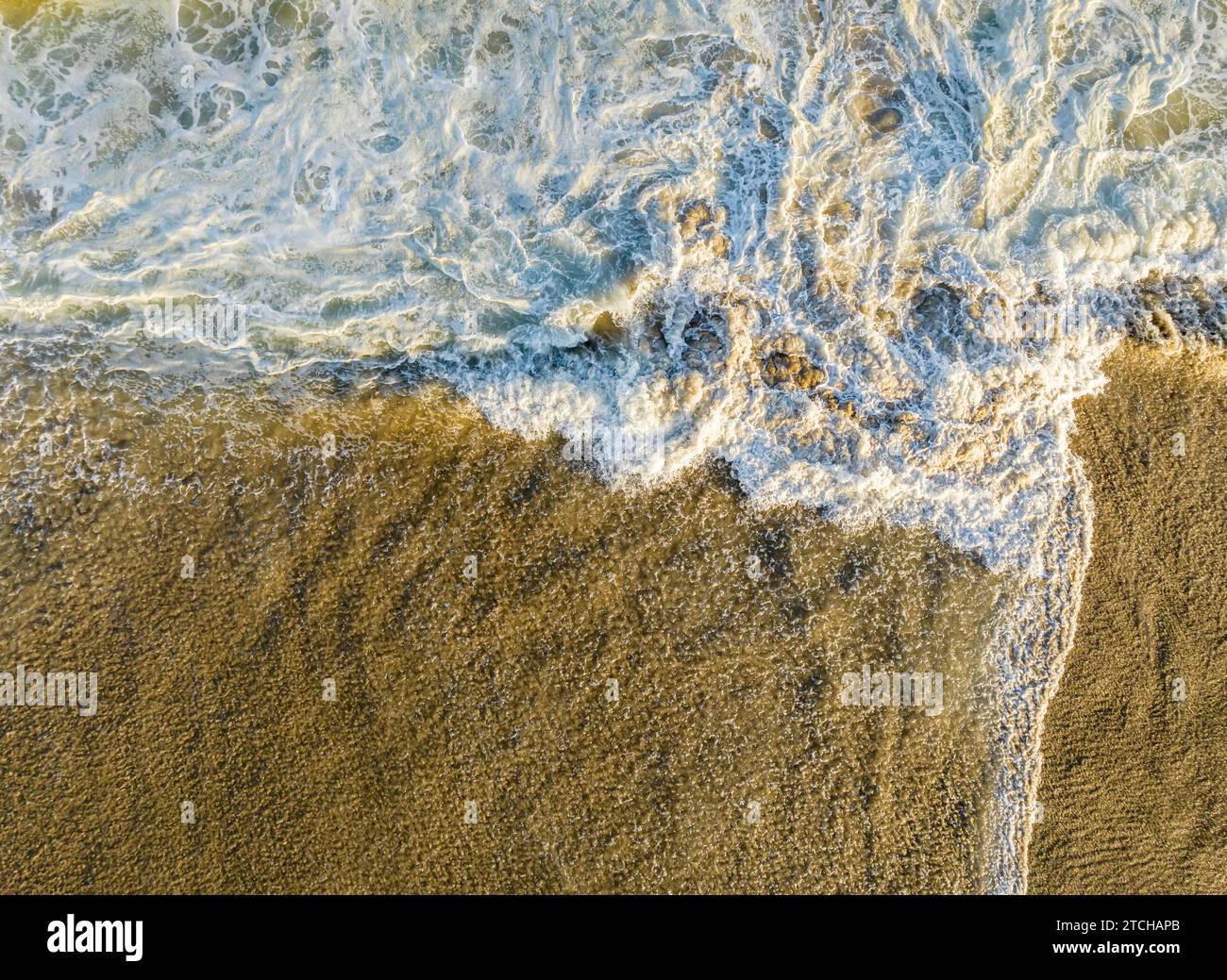 aerial view of montauk surf on an ocean beach Stock Photo Alamy