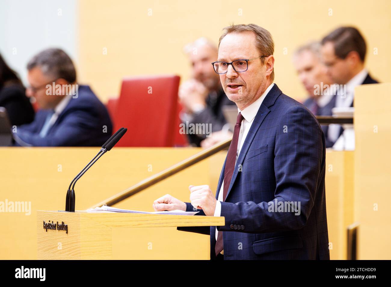 Munich, Germany. 12th Dec, 2023. Thorsten Freudenberger (CSU) speaks in