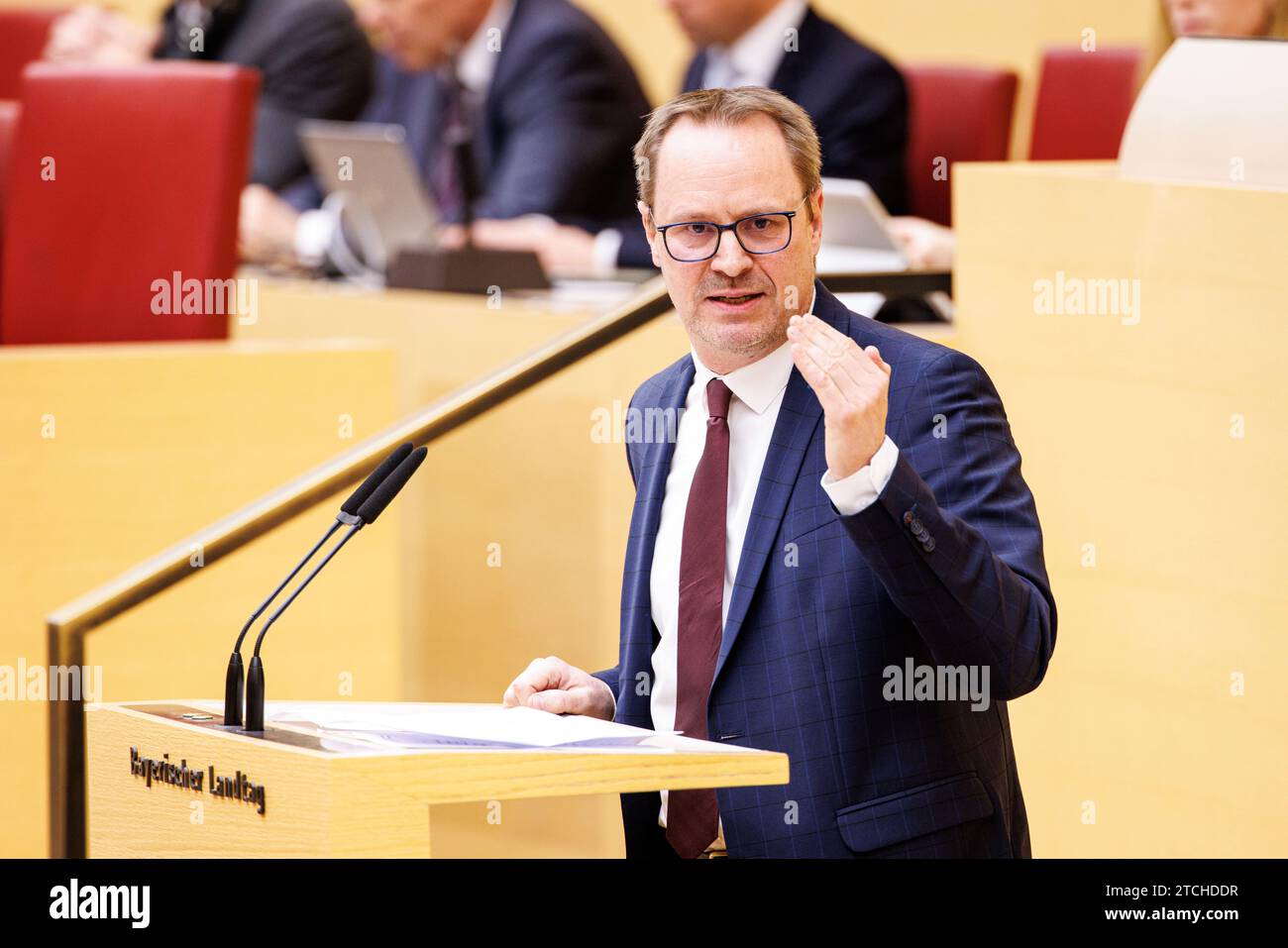Munich, Germany. 12th Dec, 2023. Thorsten Freudenberger (CSU) speaks in