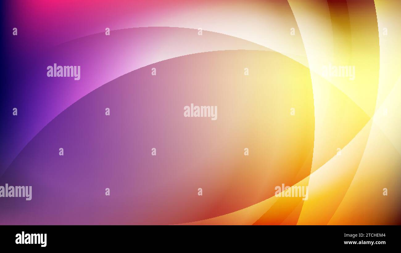 Violet orange blurred smooth glossy waves abstract background. Vector design Stock Vector