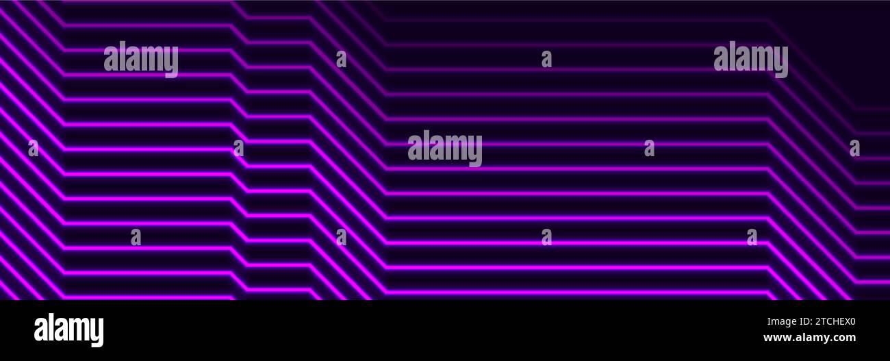 Violet neon curved lines abstract futuristic geometric background ...