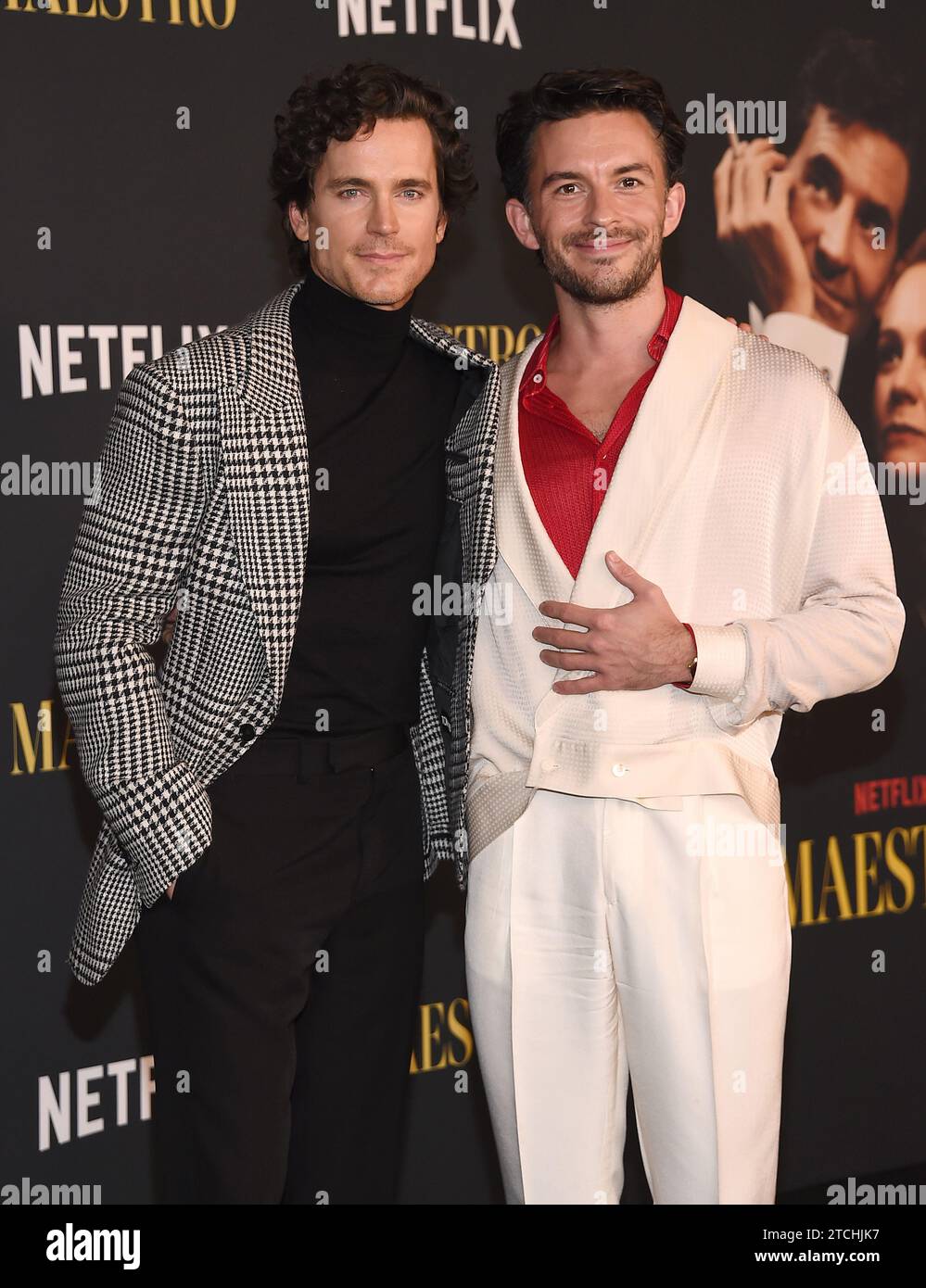 Matt Bomer and Jonathan Bailey arriving to the Los Angeles special screening of “Maestro” at the