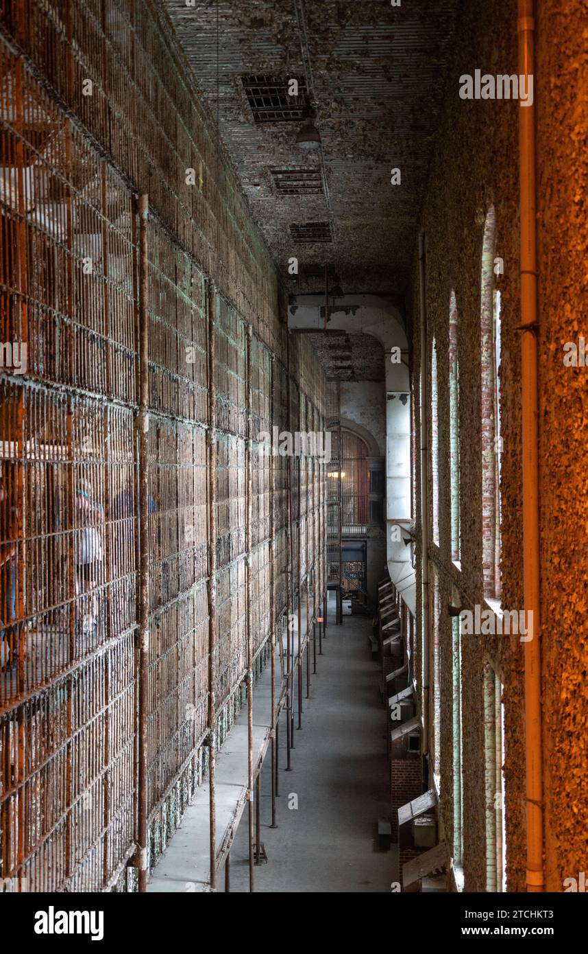 Cell Block at Ohio State Reformatory, historic prison located in